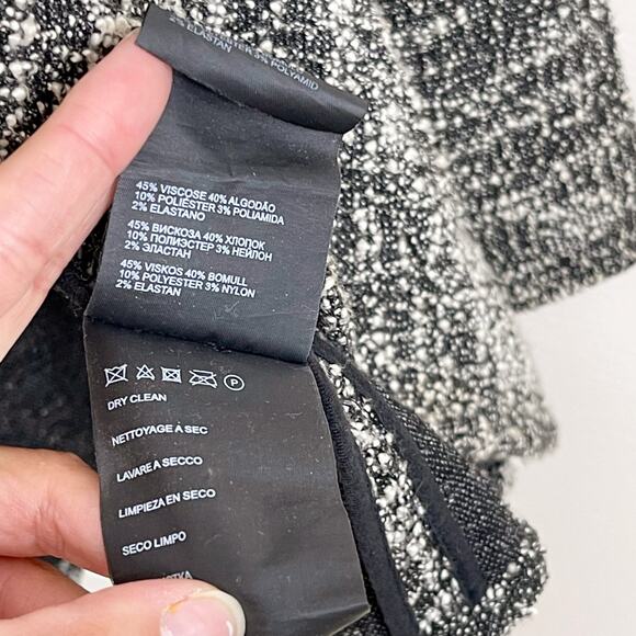 Club Monaco Kiki Textured Drape Front Cardigan Sweater Gray Black Small S Womens - Picture 9 of 10